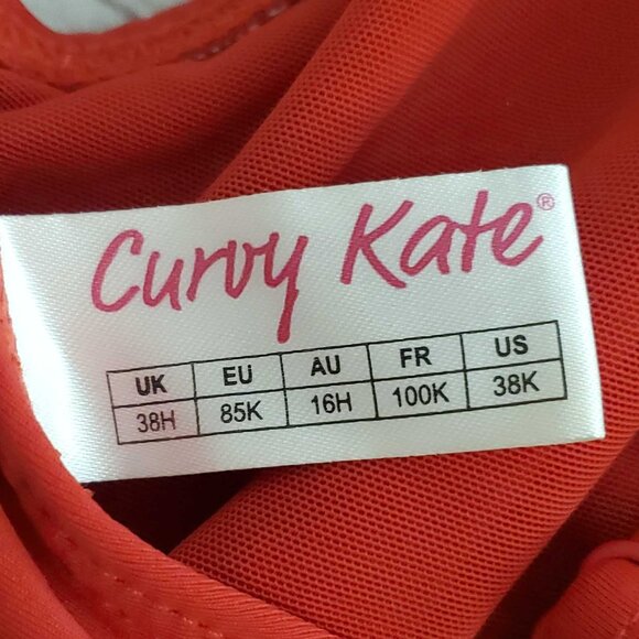 Red 38K Cup Size Swimsuit with Mesh - Picture 6 of 7